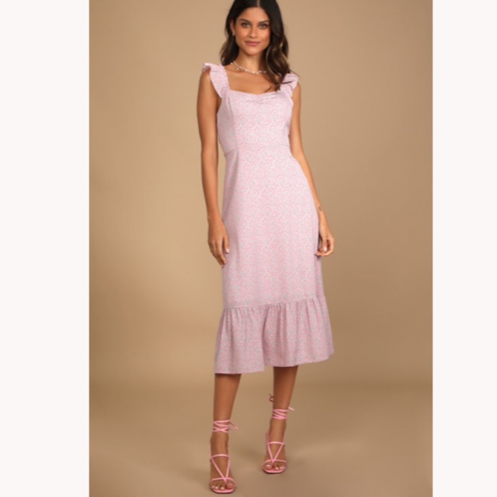 Lulu’s Forever My Sweetheart Dress- Pink/Purple Floral